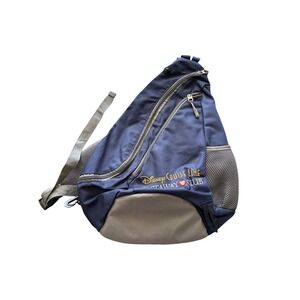 Disney Cruise Line Castaway Club Sling Backpack Navy Blue Grey Crossbody Bag